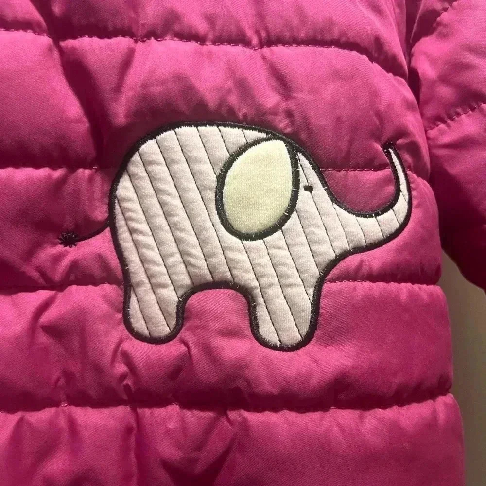 Girls sz 24 months pink puffer snowsuit - Picture 2 of 5